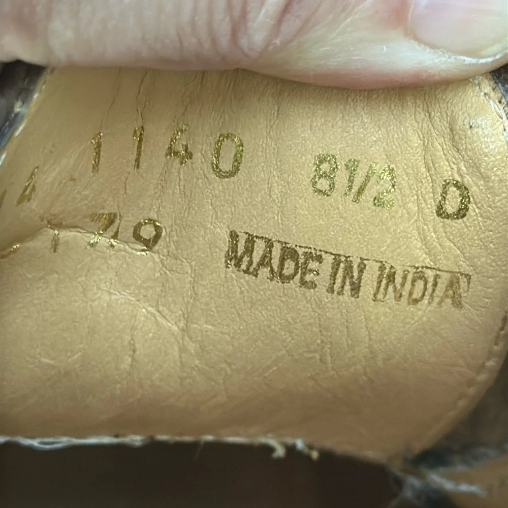 New brown Stafford leather oxfords